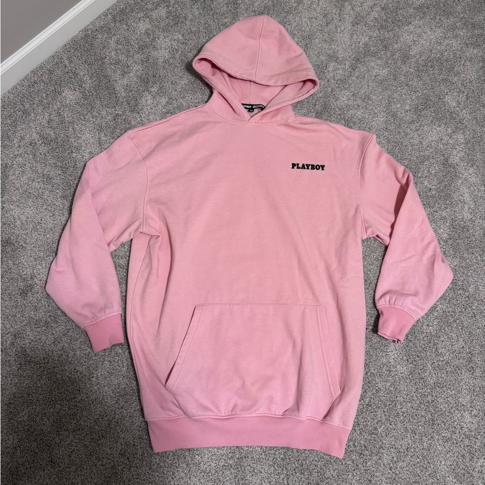 Missguided x Playboy Oversized Hoodie Dress
